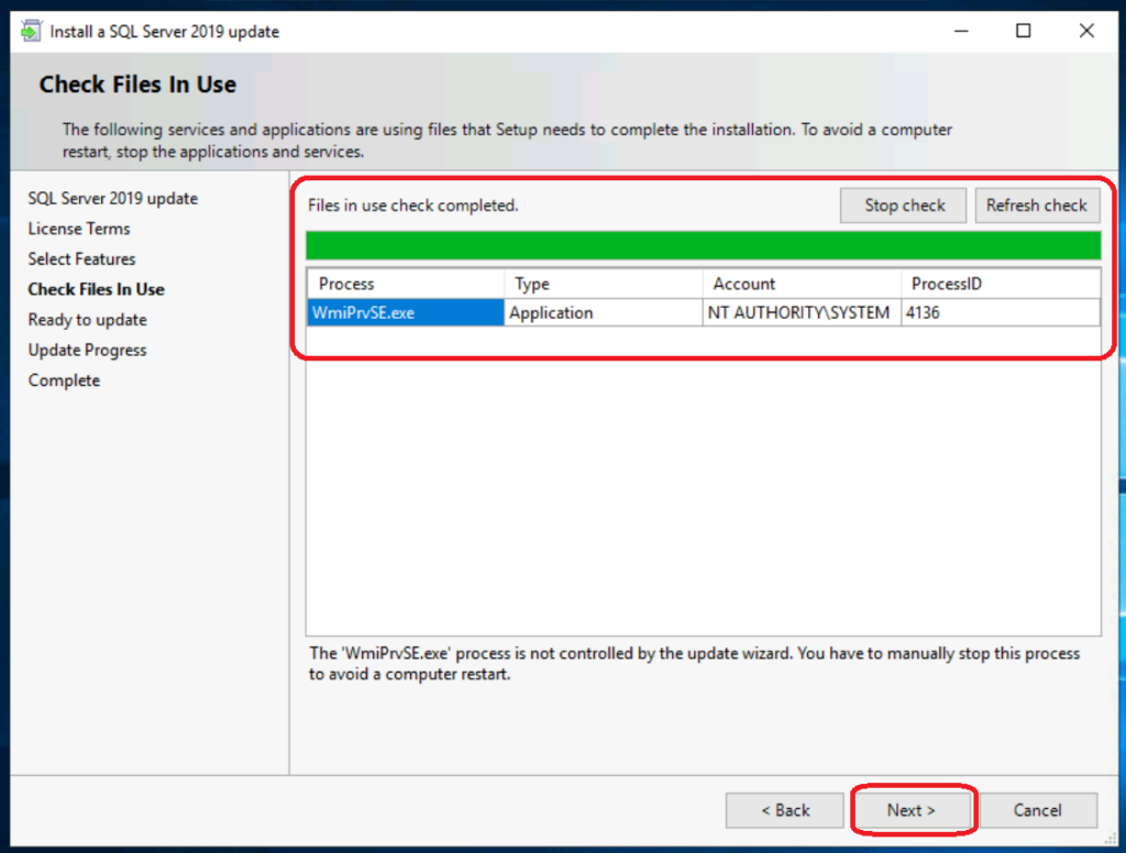 Install SQL Server 2019 CU15