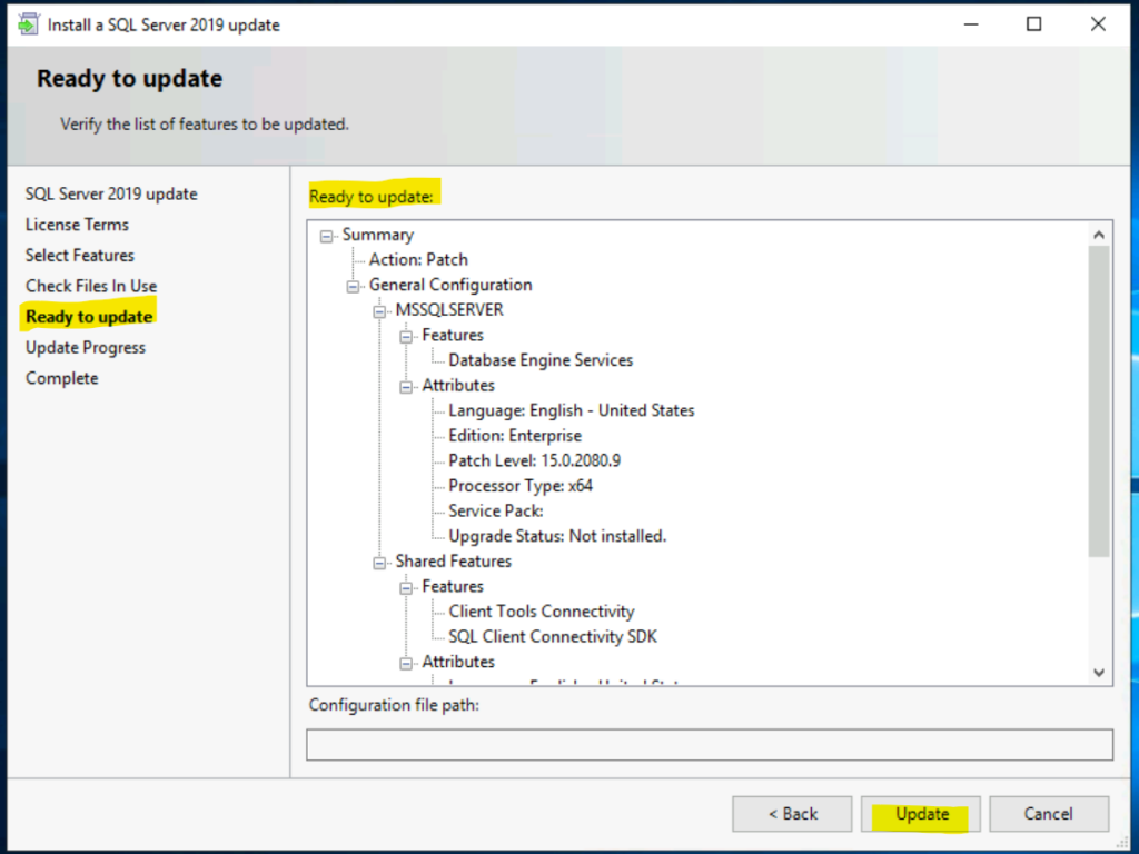 Install SQL Server 2019 CU15