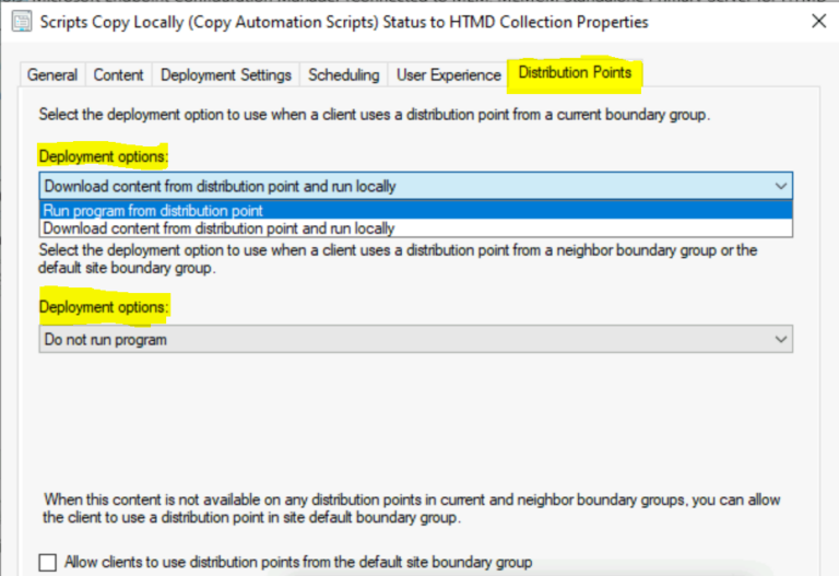 SCCM Package Deployment Options In Distribution Points Tab HTMD Blog