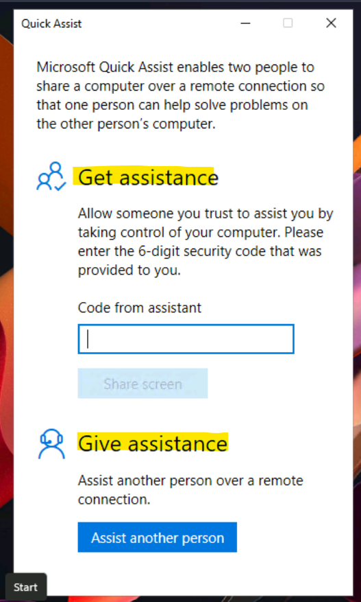 Quick Assist Application | Free Remote Support Tool for Windows