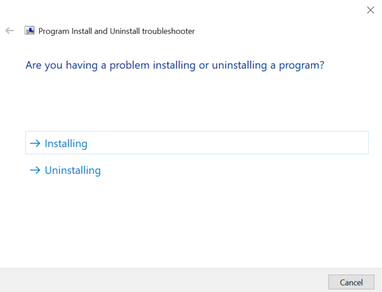 Download Windows Program Install Uninstall Troubleshooter Fix Apps