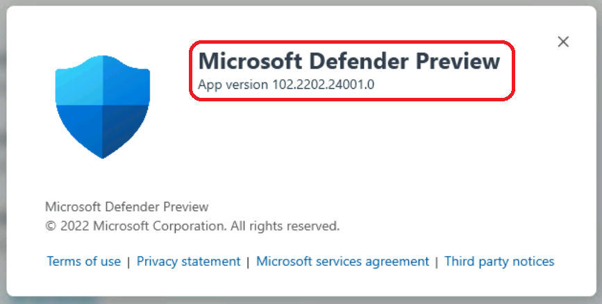 Family Sharing option in Microsoft Defender