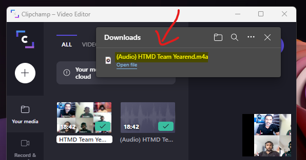 Separate Audio from Video Track