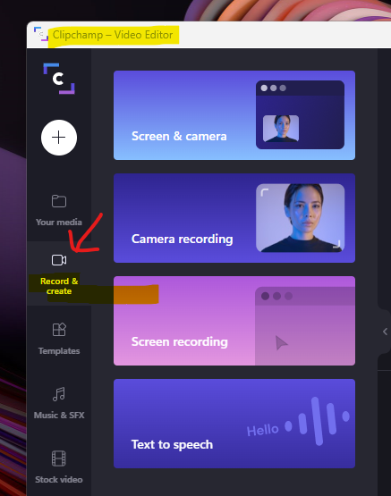 Screen & Camera Recording Options 