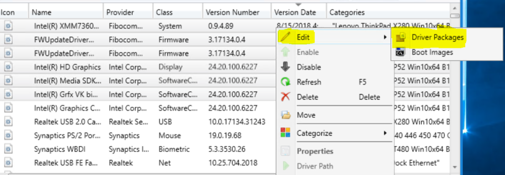 Edit - Driver Packages | Fix SCCM Import New Driver Wizard Completed with Errors