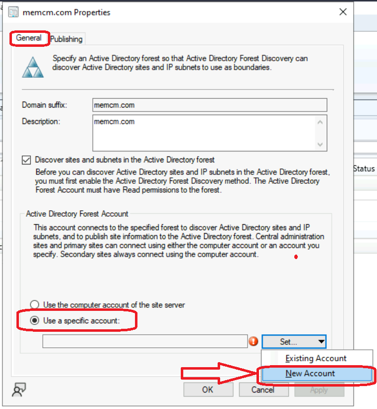 SCCM Untrusted AD Forest Publishing Status