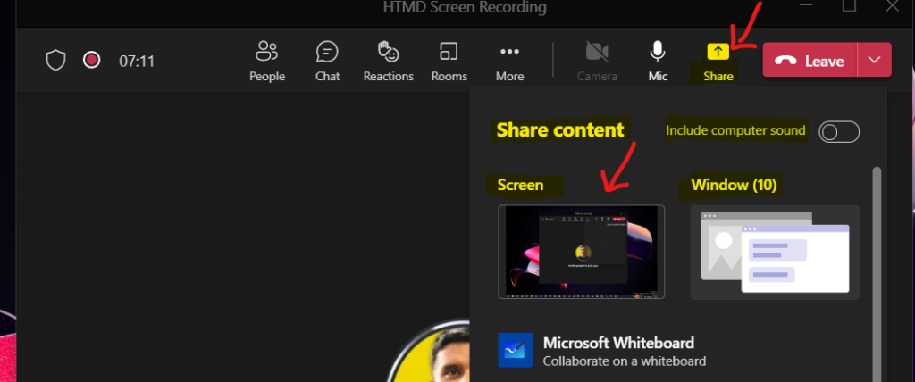 Microsoft Teams to Record Screen on Windows 11 PC - Use Microsoft Teams to Record Screen on Windows 11 PC
