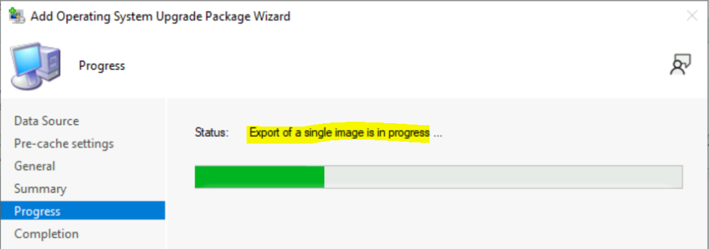 Export of a single image is in progress.
