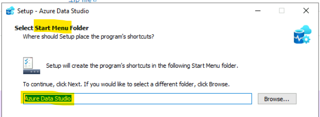 Install Azure Data Studio Standalone Package