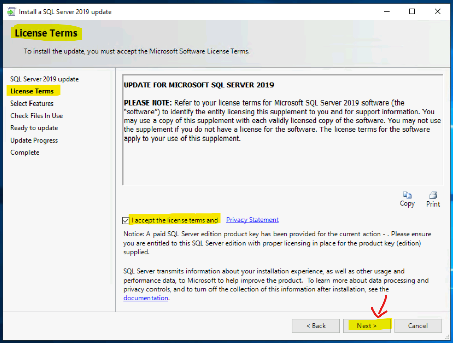 Install SQL Server 2019 CU15 on SCCM Primary Server SQL DB