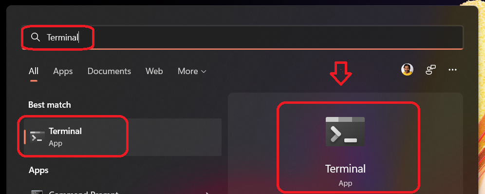 Windows 11 Search - Rename Windows Terminal App to Terminal Application