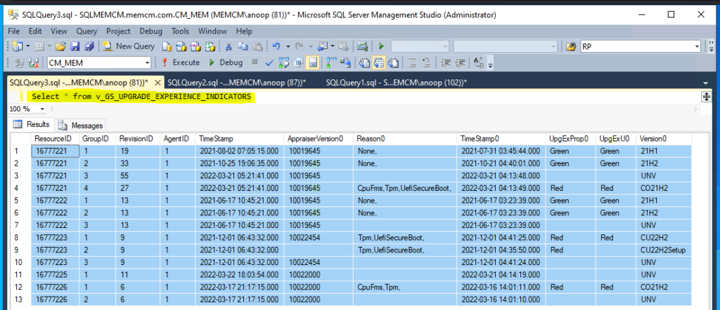 SCCM Report for Windows 11 Upgrade Compatibility using SQL Query