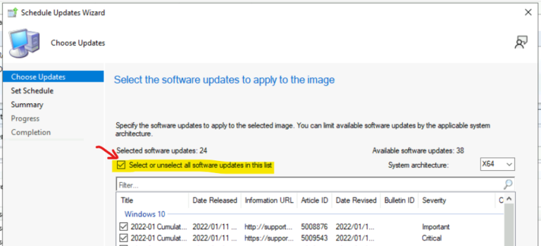 Add New Patches To OS Images Using SCCM Schedule Updates Option HTMD Blog