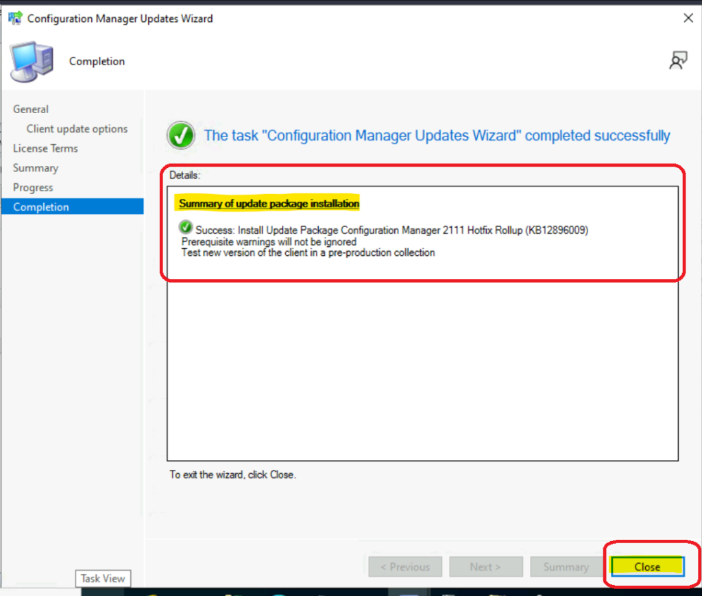 Latest Fixes for SCCM 2111 with Hotfix KB12896009 Update Rollup