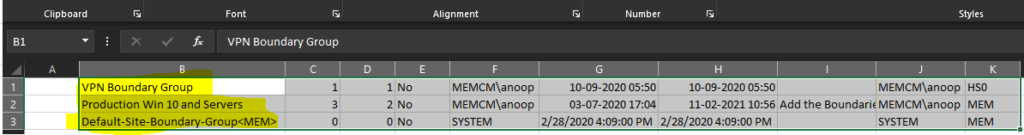 Export BAckup SCCM Boundaries and Boundary Groups 7