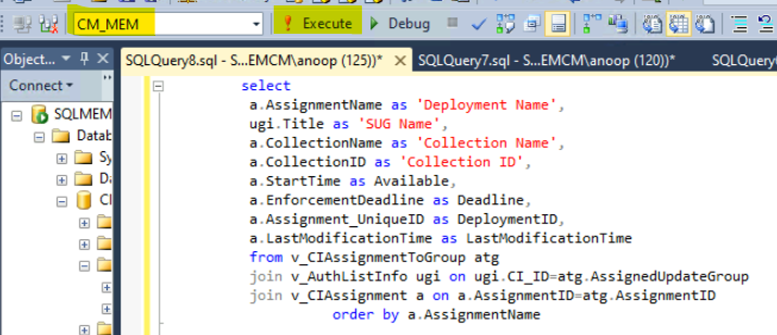 SCCM Report based on All Software Update Group SUG Patch Deployments SQL Query to Get All Software Update Group SUG Patch Deployments