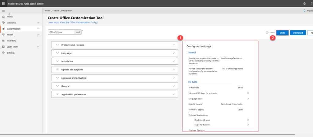 Create Office 365 ProPlus XML File