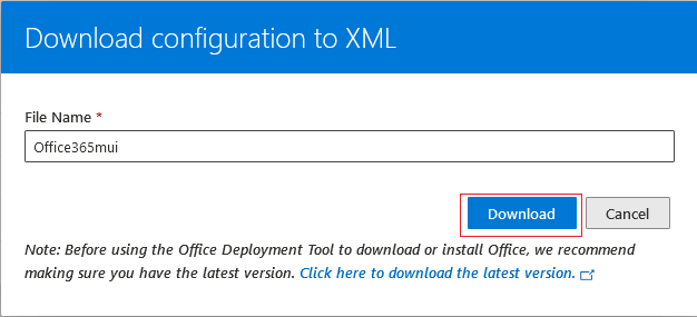 Create Office 365 ProPlus XML File