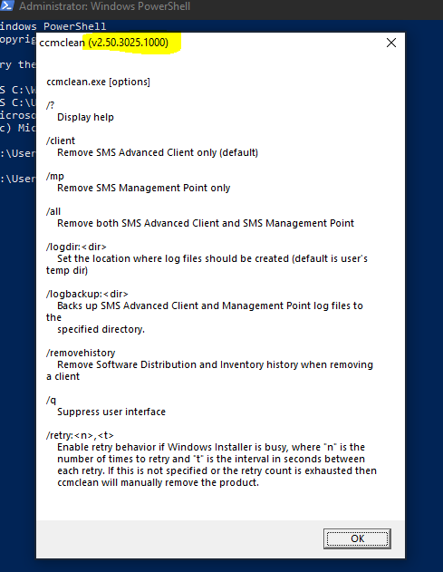 Uninstall SCCM Client using CCMClean