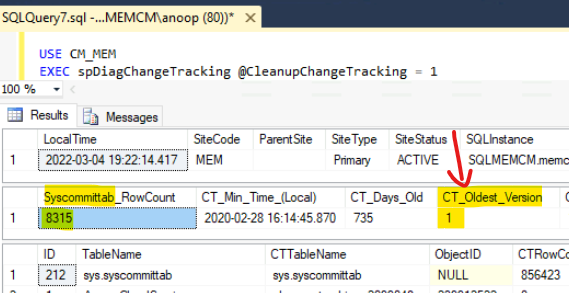 FIX: SCCM Site Database has a Backlog of SQL Change Tracking Data