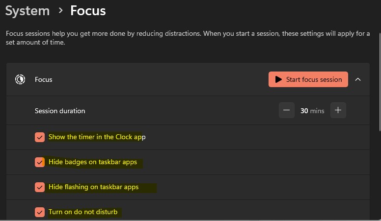 Windows 11 Focus Settings to Reduce Notifications |Windows 11 Notifications Options 2