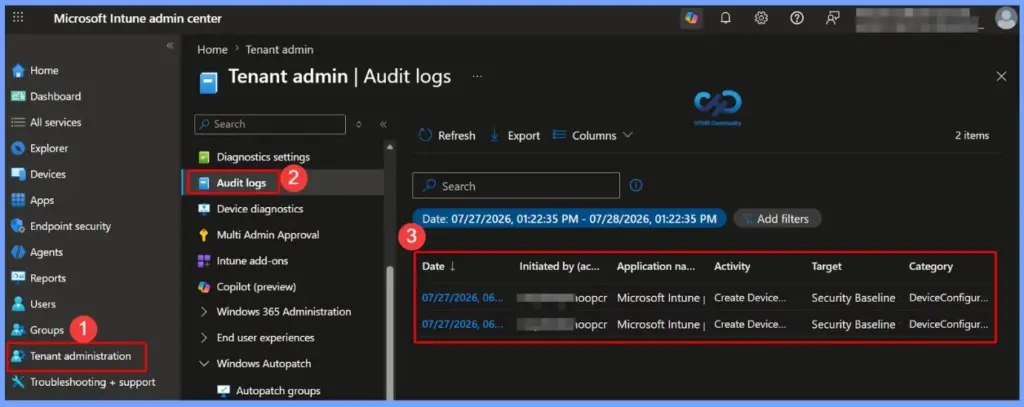 Track Who Restarted a Device using Intune Audit Logs - Fig.1