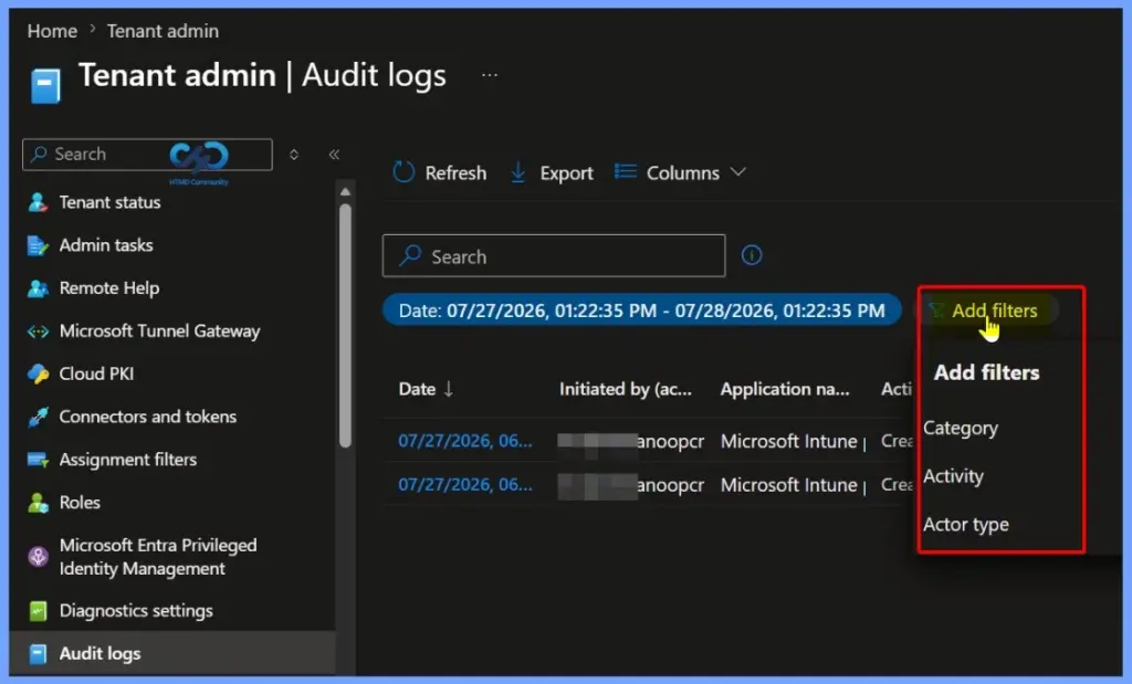Track Who Restarted a Device using Intune Audit Logs - Fig.4