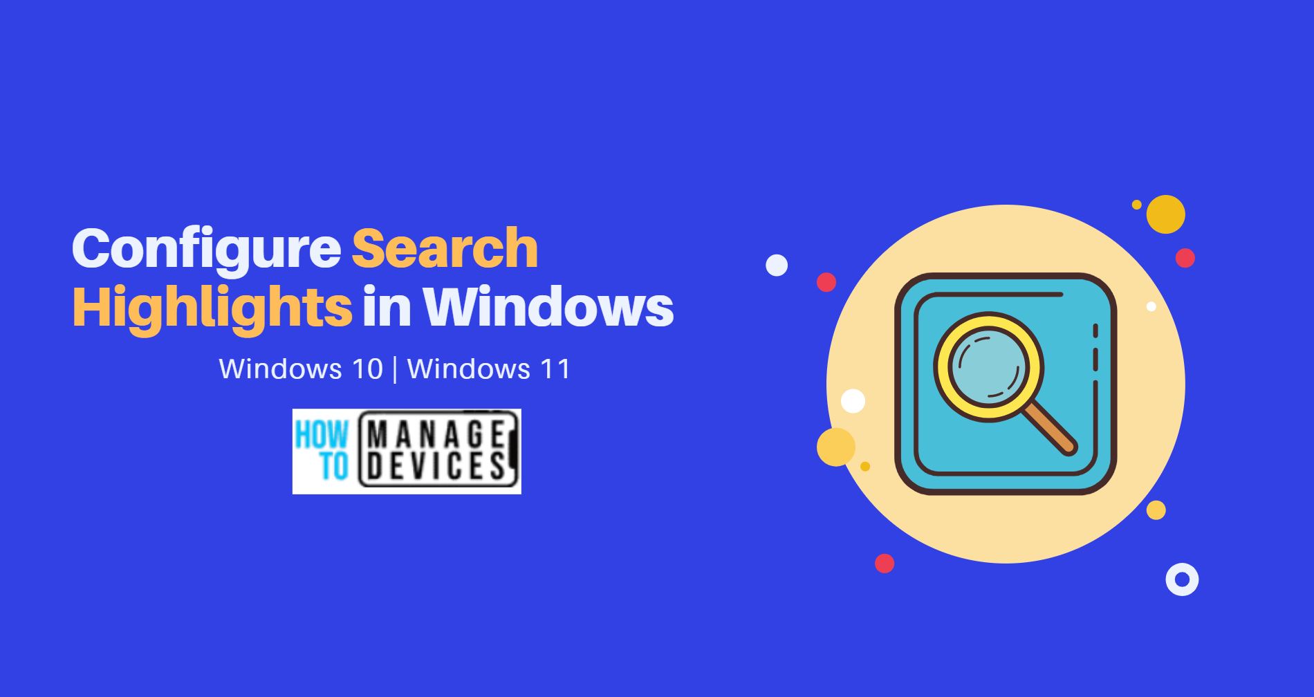 Configure Search Highlights in Windows