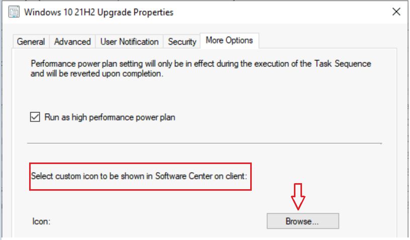 Select Custom Icon for Task Sequence - SCCM Software Center Icon for Task Sequences