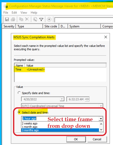 How to check alerts from SCCM Status Message Query 2