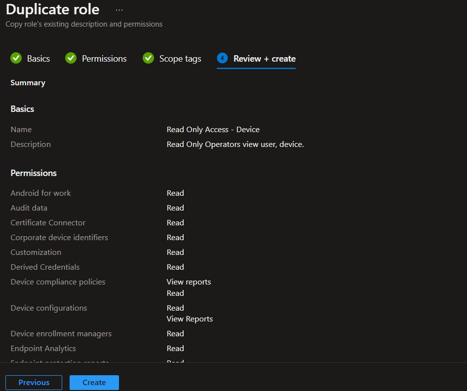 Review Assigned Roles - Duplicate Intune RBAC Roles