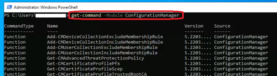 List of SCCM PowerShell Command Lets Functions of SCCM 2203 Version