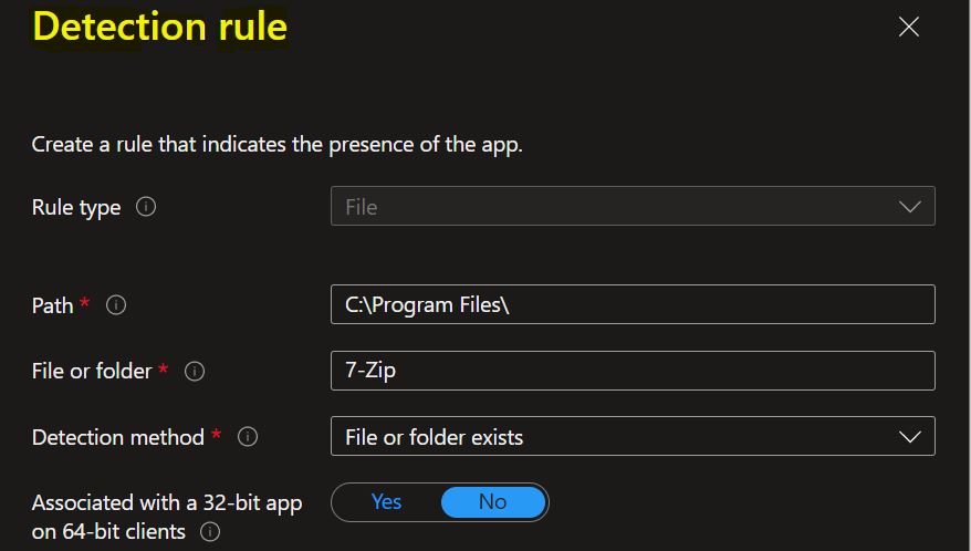 Detection Rule File - Intune Win32 App Deployment Detection Methods