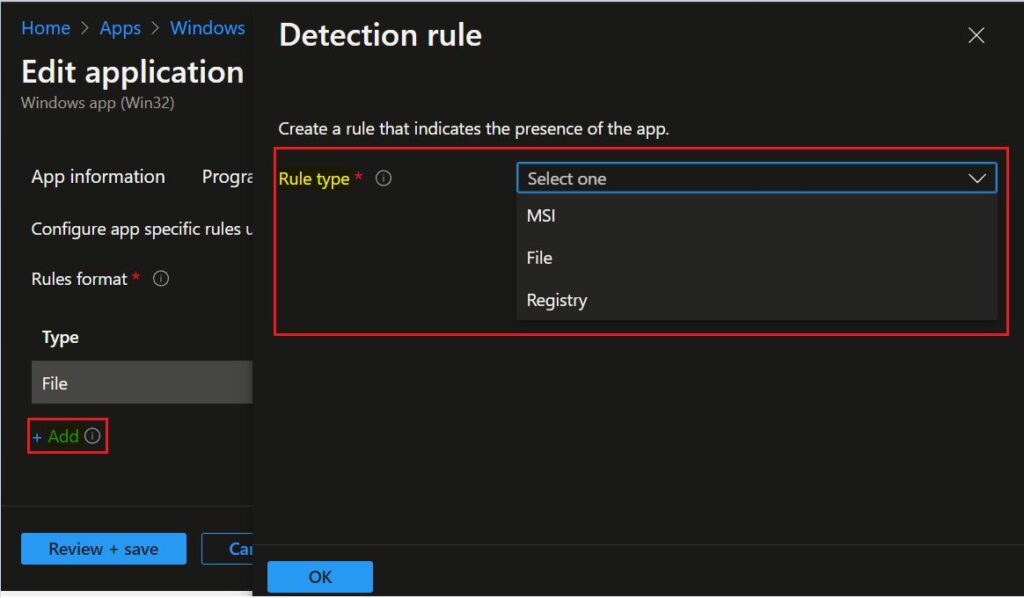 Detection Rule - Intune Win32 App Deployment Detection Methods