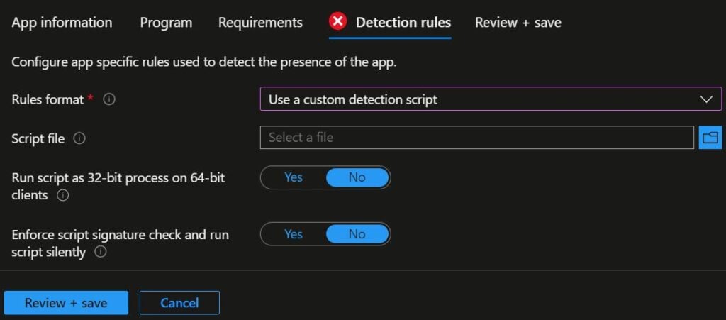 Use a Custom Detection Script - Intune Win32 App Deployment Detection Methods