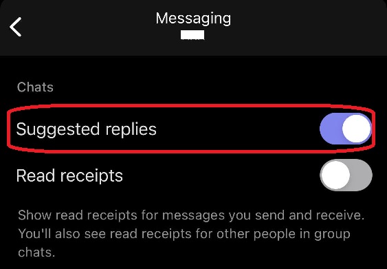 Teams Mobile App - Turn Off or On Microsoft Teams Suggested Replies Feature 3