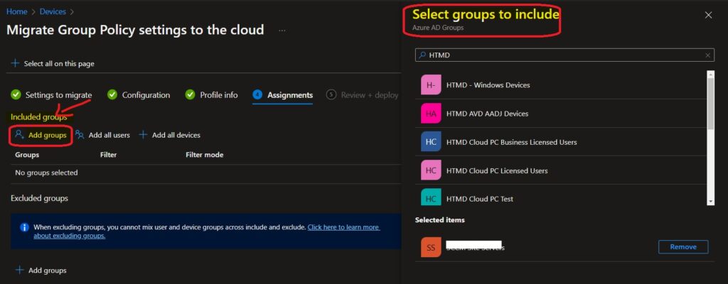 Migrate Group Policies GPOs to Intune Settings Catalog policy 13