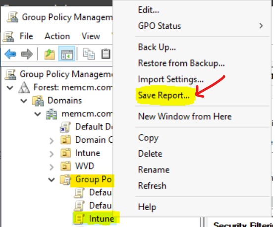 Migrate Group Policies GPOs to Intune Settings Catalog policy 2