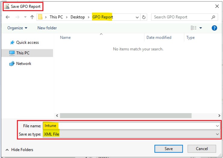 Migrate Group Policies GPOs to Intune Settings Catalog policy 3