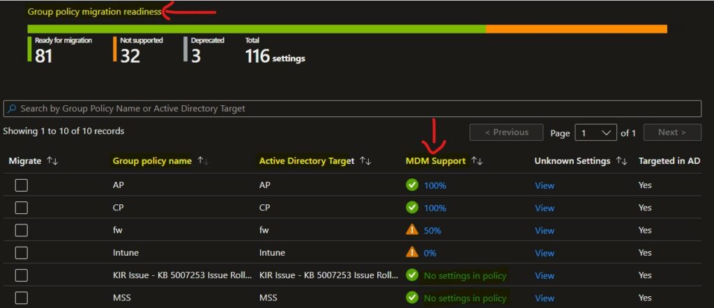 Migrate Group Policies GPOs to Intune Settings Catalog policy 7