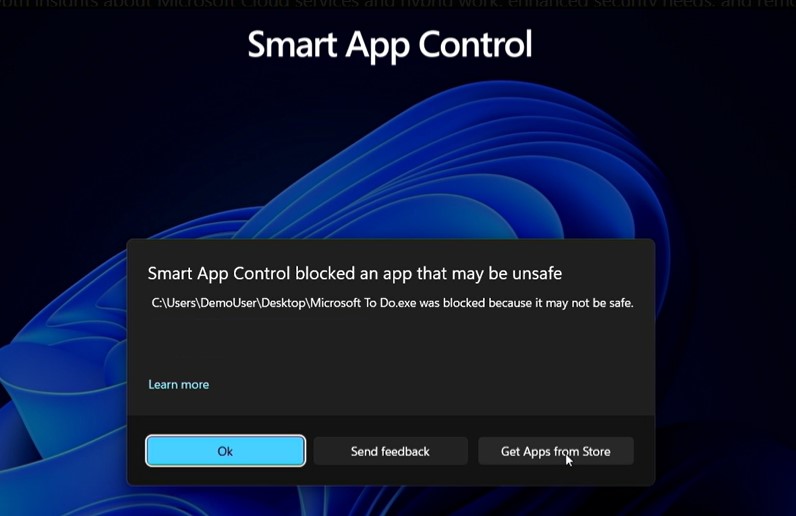 Smart App Control New Security Features for Windows 11 | Credit - Microsoft