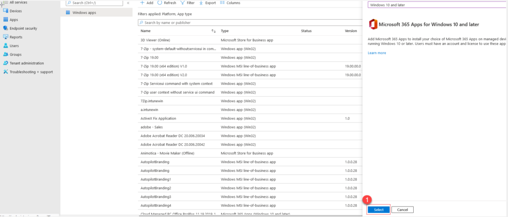 Create Office 365 ProPlus XML File - Creation of Microsoft 365 App