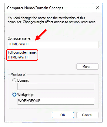 Rename PC in Windows 11