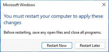 Restart Your Computer – Windows 11