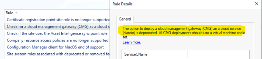 SCCM Unsupported Deprecated or Removed Features - Fig.3