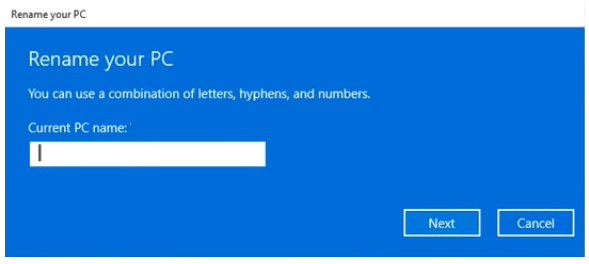 Rename your PC – Windows 11