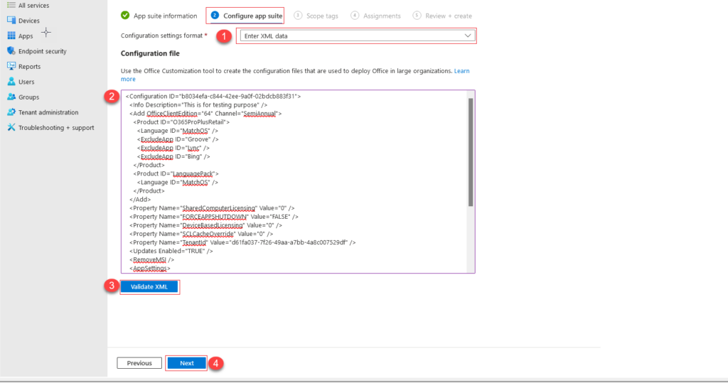 Create Office 365 ProPlus XML File Create Custom XML File for Office 365 ProPlus Intune Deployment