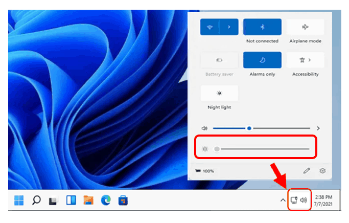 brightness settings windows 11