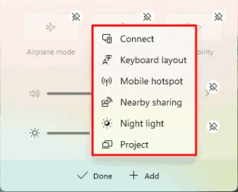 Open Windows 11 Quick Settings