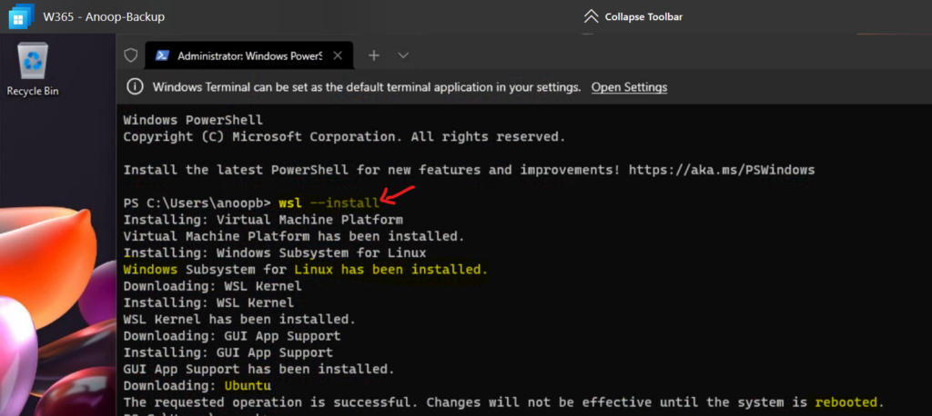 Cloud PC Enable Windows Subsystem for Linux Android Subsystem Sandbox and Hyper-V on Windows 11 2